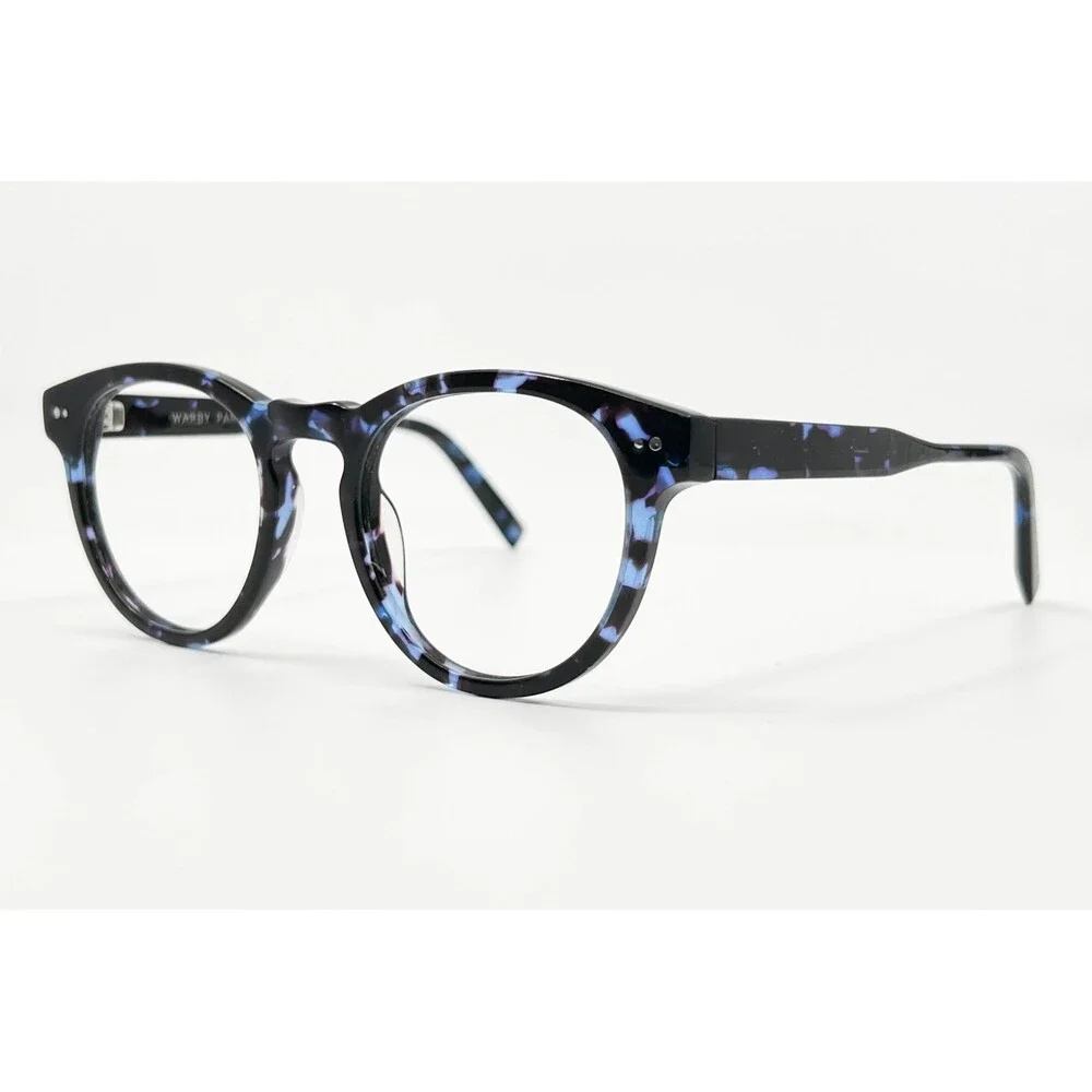 Warby Parker Hayes Eyeglasses Womens Blue Tortoise Round 49-20-145